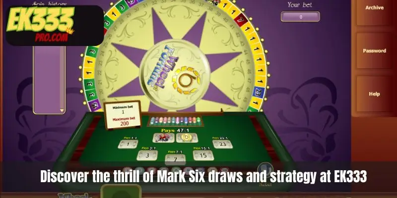 Discover the thrill of Mark Six draws and strategy at EK333